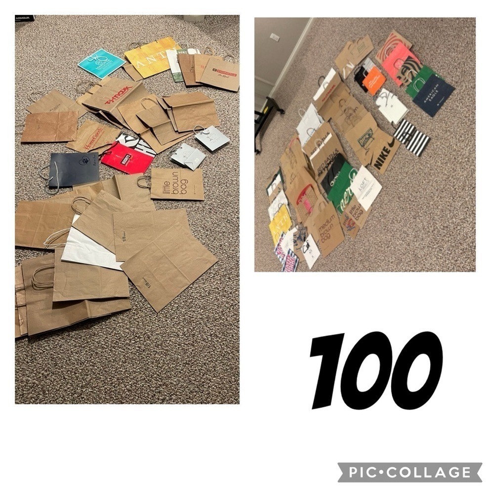 100 paper bag bundle